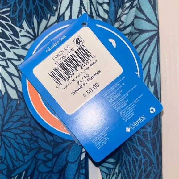 Columbia Women's Blue Patterned Sweatshirt - Picture 2 of 2